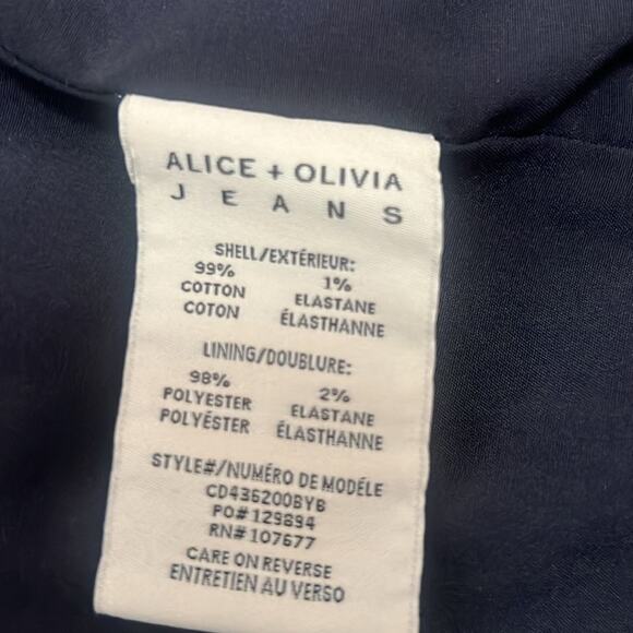 ALICE & OLIVIA DOUBLE BREASTED BUTTON CUFFED NWOT DEMIN BLAZER SIZE 12 - Picture 7 of 12